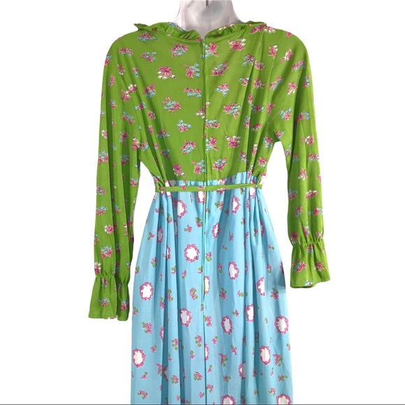 🌸HOST PICK🌸Vtg 1970 Floral Loungewear Maxi Dress - Picture 6 of 15